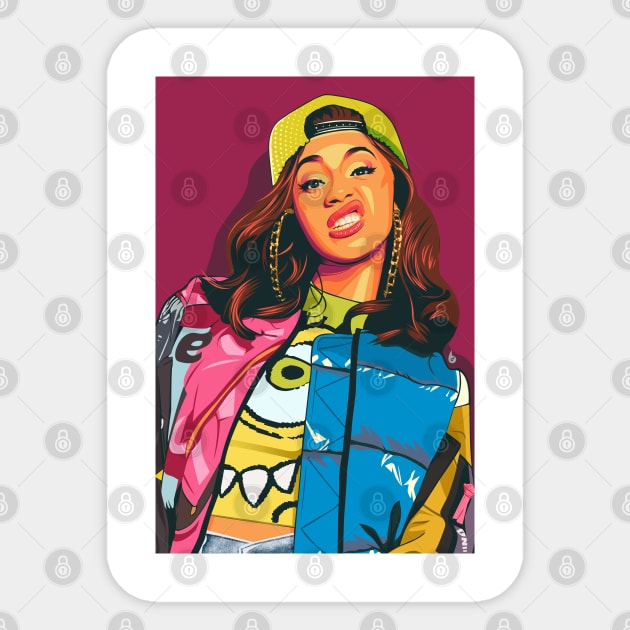 Cardi B. Sticker by bikonatics